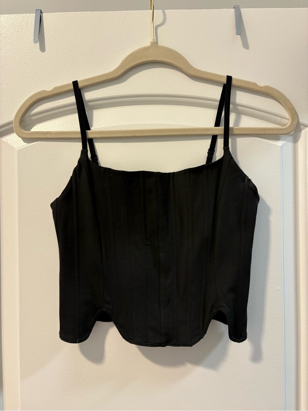 ReoRia Black Corset Camisole with Adjustable Straps